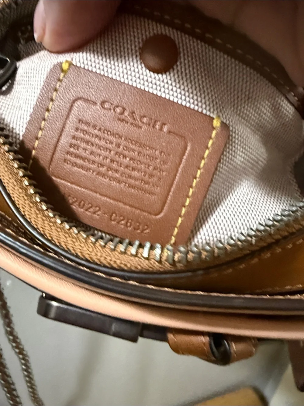 Coach Restored Kate Carryall Peach and Tan Studded Floral Leather Crossbody EUC